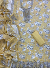 Fancy Thread Embroidery Work Pure Cotton Suit Set - Yanchi