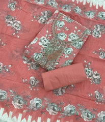 Fancy Thread Embroidery Work Pure Cotton Suit Set - Yanchi