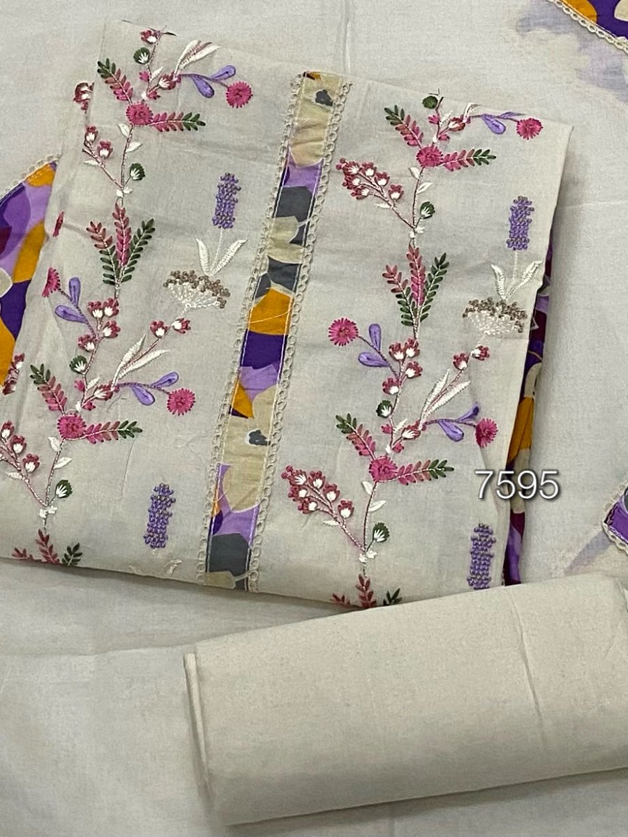 Fancy Weaves Pure Cotton Suit Set - Yanchi