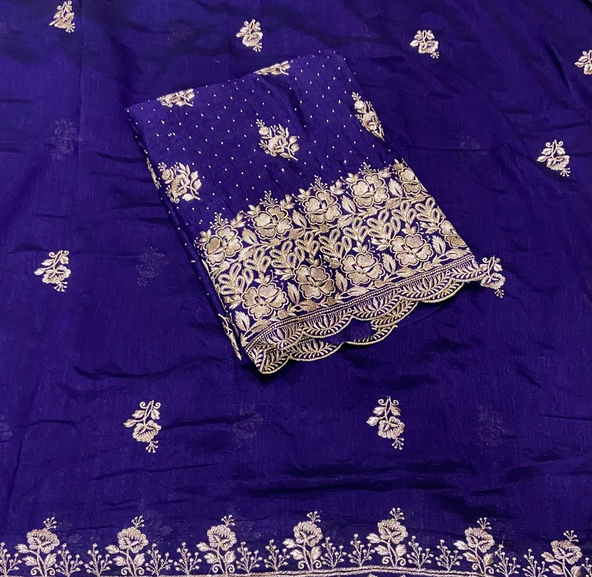Fancy Zomato Suit Set with Heavy Zari Thread Work - Yanchi