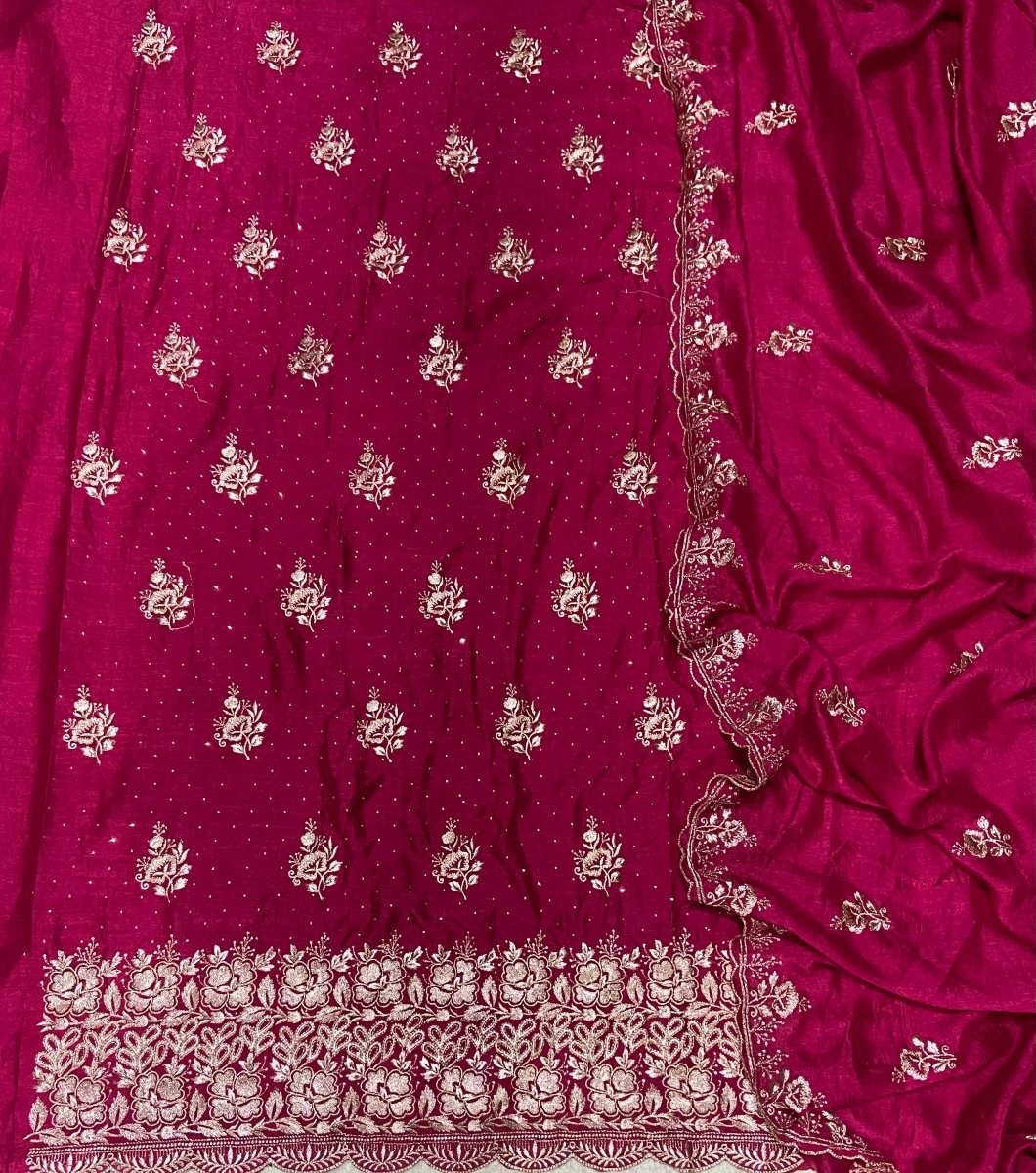 Fancy Zomato Suit Set with Heavy Zari Thread Work - Yanchi