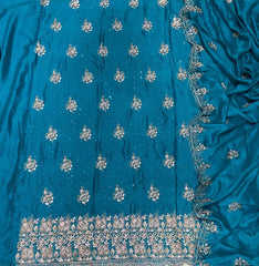 Fancy Zomato Suit Set with Heavy Zari Thread Work - Yanchi