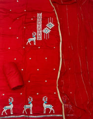 Festive Organza Sequins & Zari Embroidery Work Suit Set - Yanchi