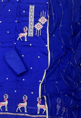 Festive Organza Sequins & Zari Embroidery Work Suit Set - Yanchi