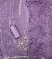 Glass Organza Suit Set with Pearl & Sequence Work - Yanchi
