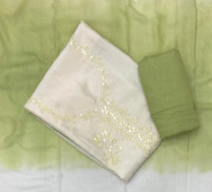 Glass Organza Suit Set with Pearl & Sequence Work - Yanchi