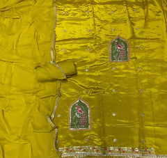 Glass Organza Suit Set with Sequins & Thread Work - Yanchi