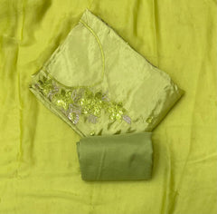 Glass Organza Suit Set with Sequins & Thread Work - Yanchi