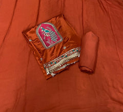 Glass Organza Suit Set with Sequins & Thread Work - Yanchi