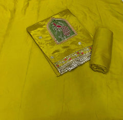 Glass Organza Suit Set with Sequins & Thread Work - Yanchi