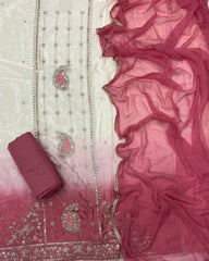 Glass Sequins & Zari Thread Embroidery Work Suit Set - Yanchi