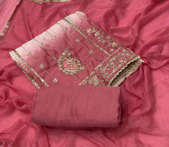 Glass Sequins & Zari Thread Embroidery Work Suit Set - Yanchi
