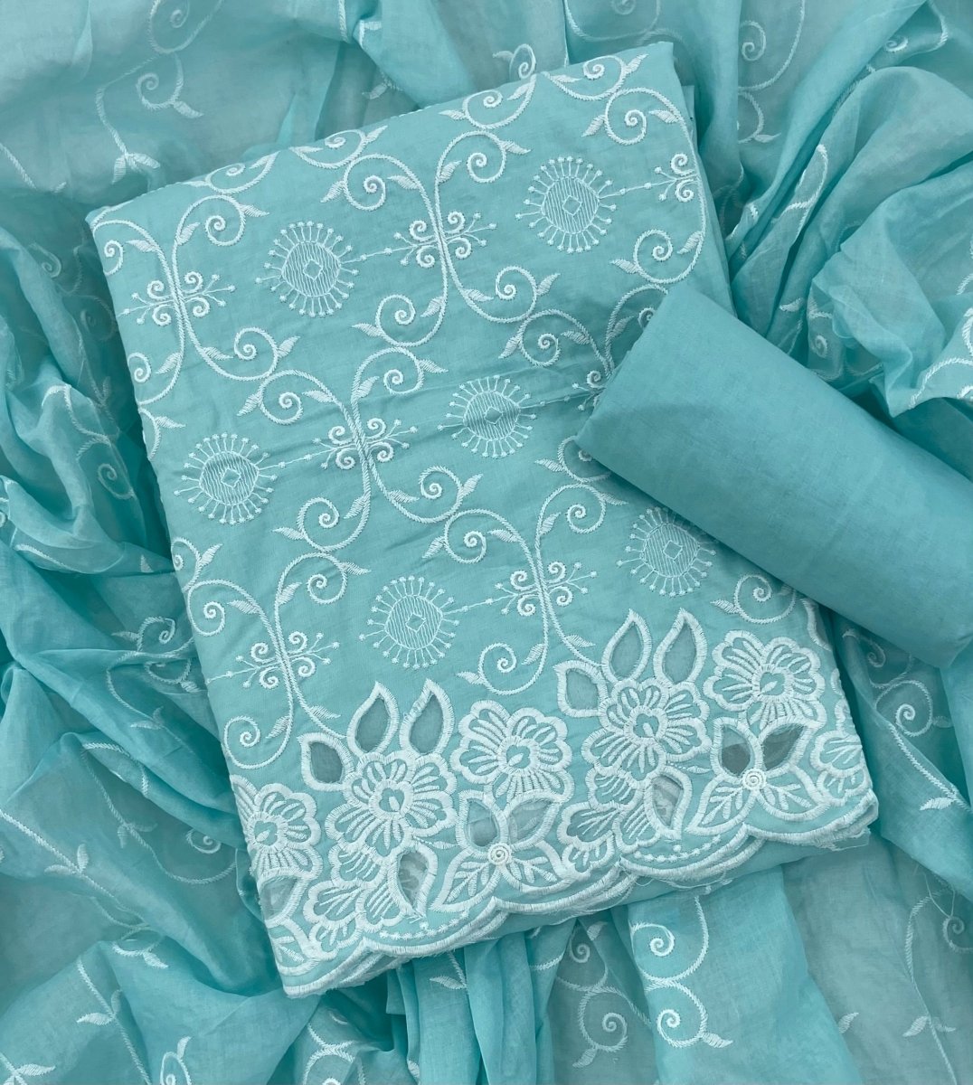 Graceful Cotton Chikankari Suit Set DN1 - Yanchi