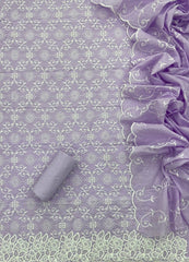 Graceful Cotton Chikankari Suit Set DN1 (Lavender) - Yanchi