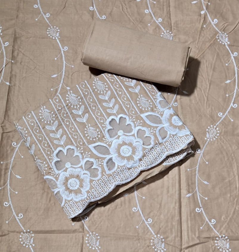 Graceful Cotton Chikankari Suit Set DN10 - Yanchi