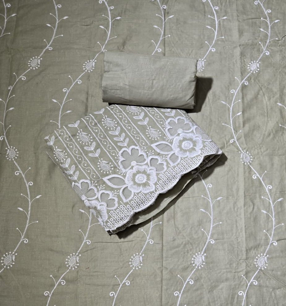 Graceful Cotton Chikankari Suit Set DN10 - Yanchi