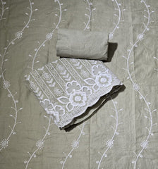 Graceful Cotton Chikankari Suit Set DN10 - Yanchi