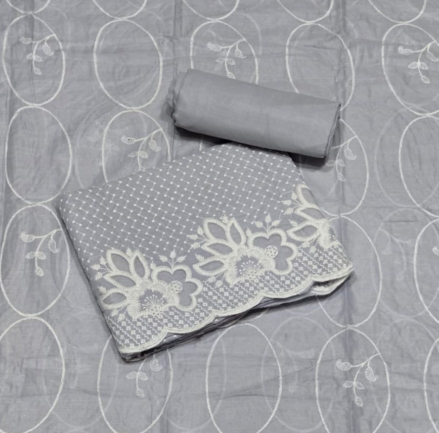Graceful Cotton Chikankari Suit Set DN12 - Yanchi