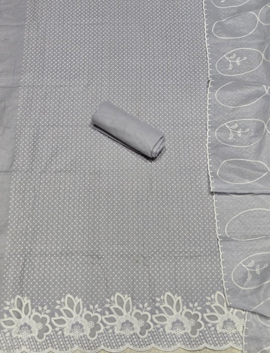 Graceful Cotton Chikankari Suit Set DN12 - Yanchi