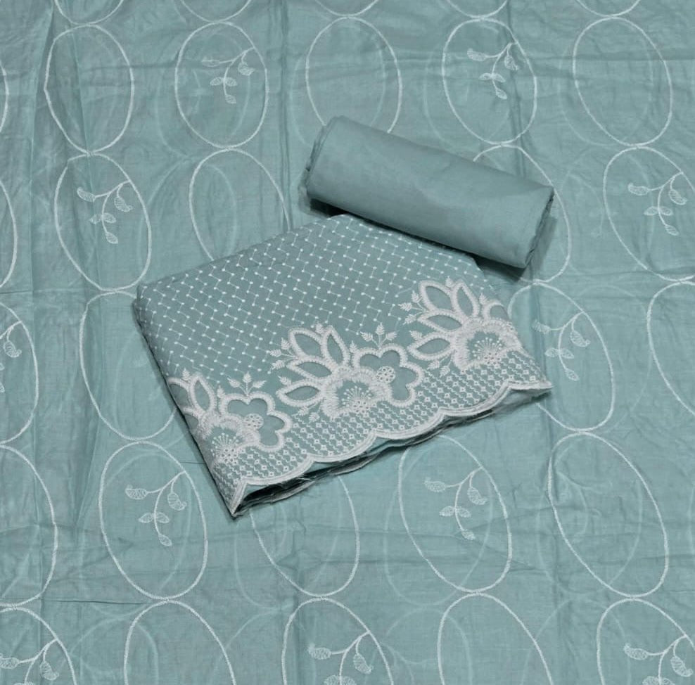 Graceful Cotton Chikankari Suit Set DN12 - Yanchi