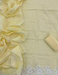 Graceful Cotton Chikankari Suit Set DN12(yellow) - Yanchi