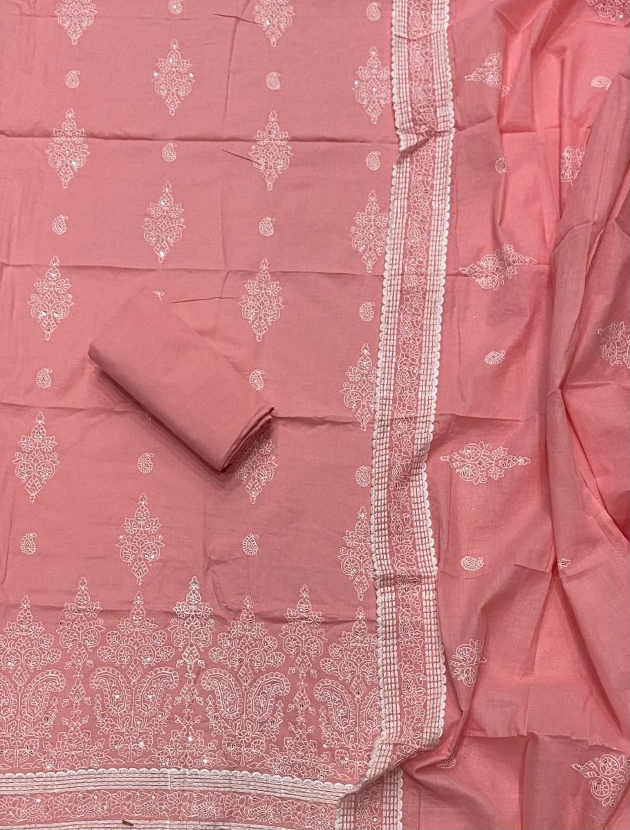 Graceful Cotton Chikankari Suit Set DN14 - Yanchi
