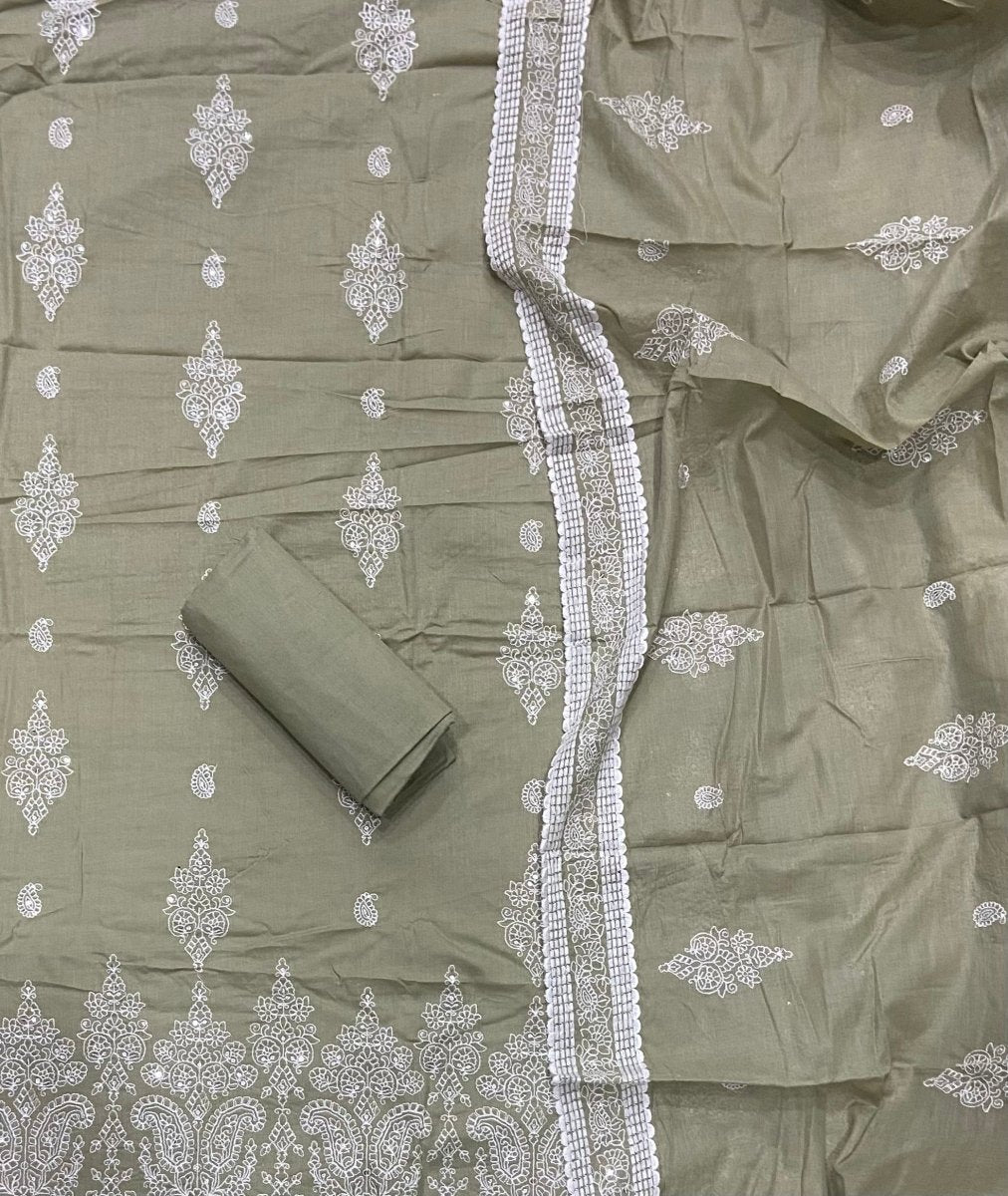 Graceful Cotton Chikankari Suit Set DN14 - Yanchi