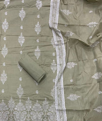 Graceful Cotton Chikankari Suit Set DN14 - Yanchi