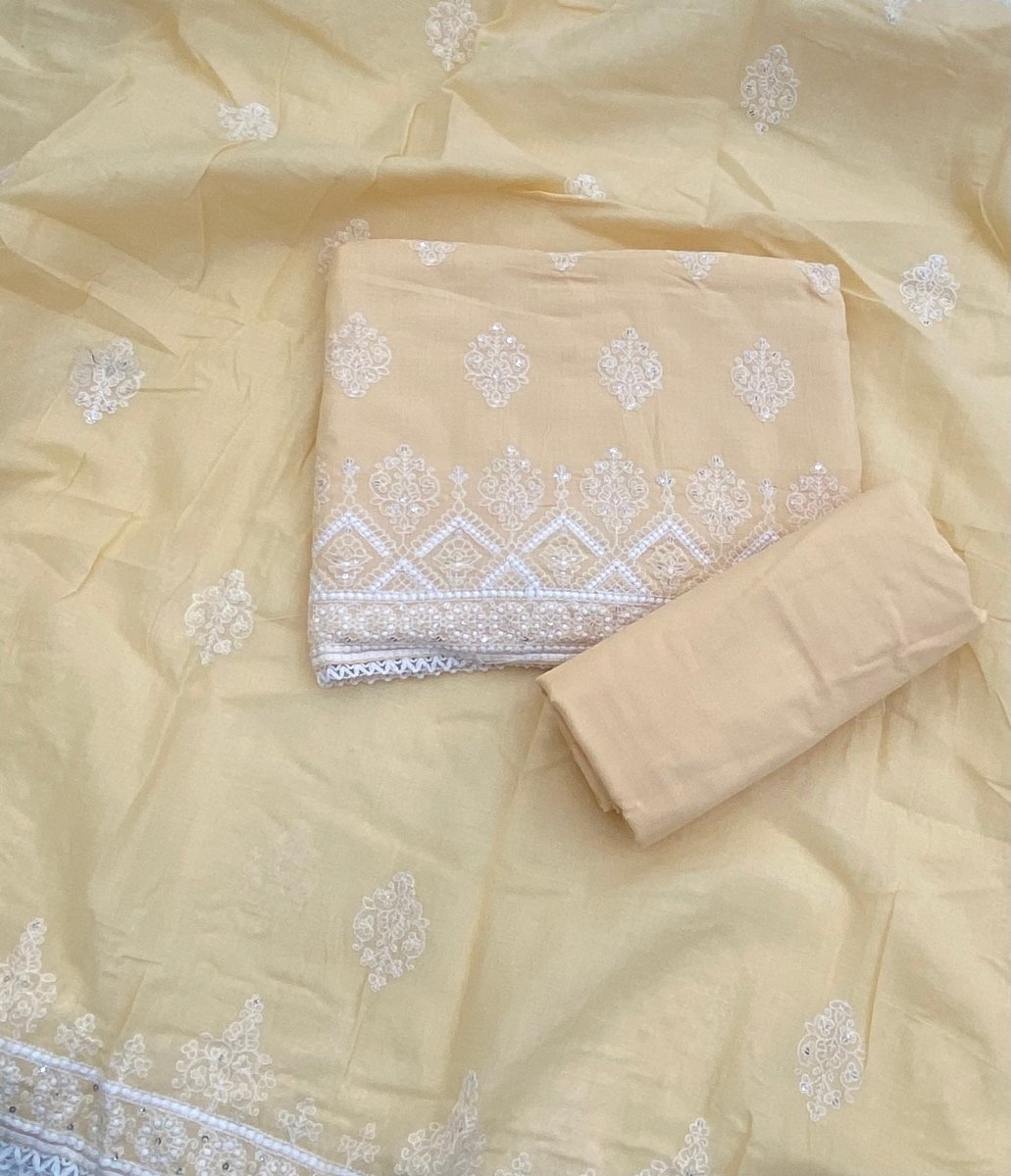 Graceful Cotton Chikankari Suit Set DN14 - Yanchi