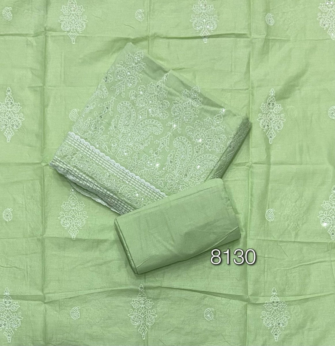 Graceful Cotton Chikankari Suit Set DN14 - Yanchi