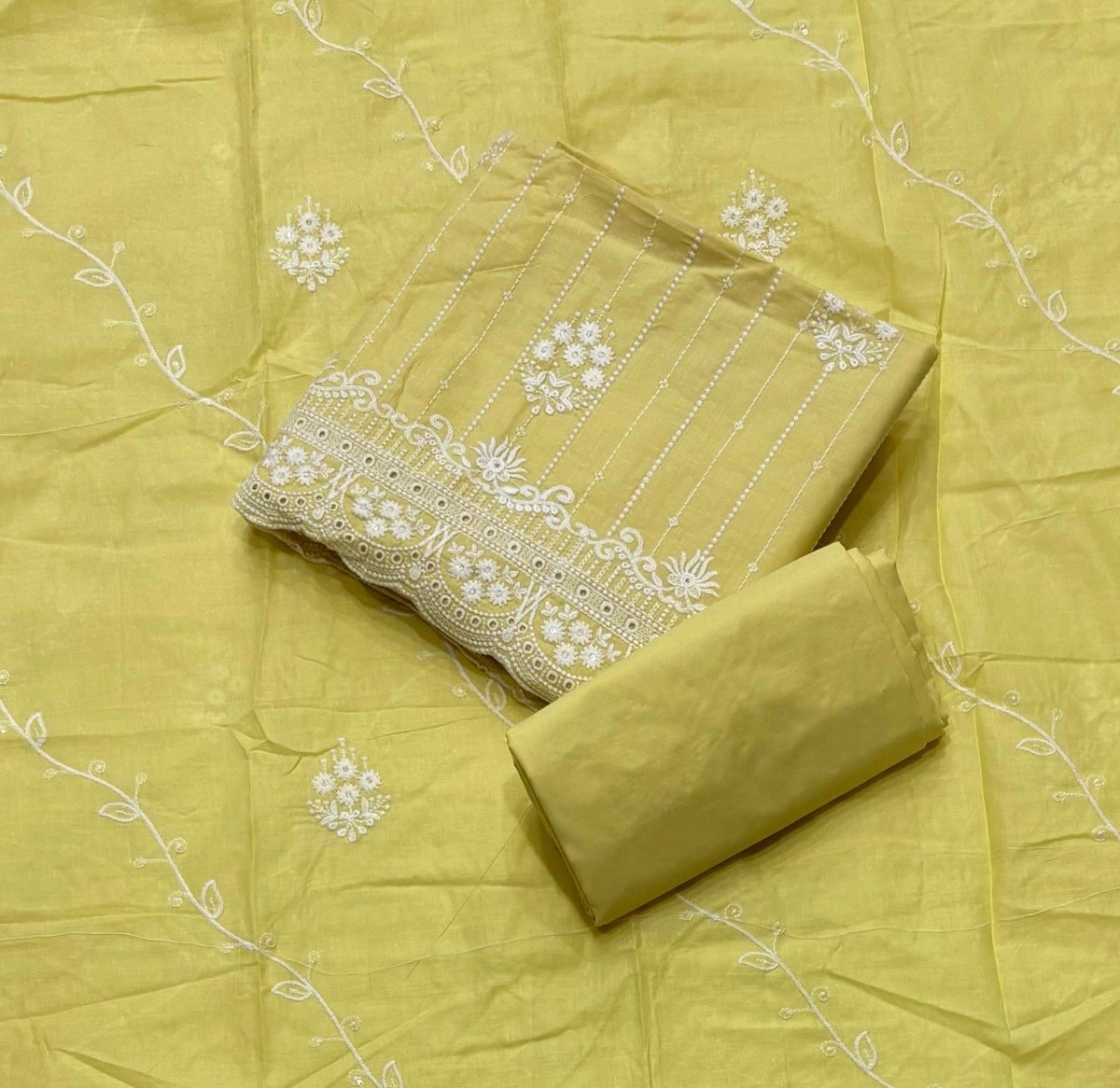 Graceful Cotton Chikankari Suit Set DN14 - Yanchi