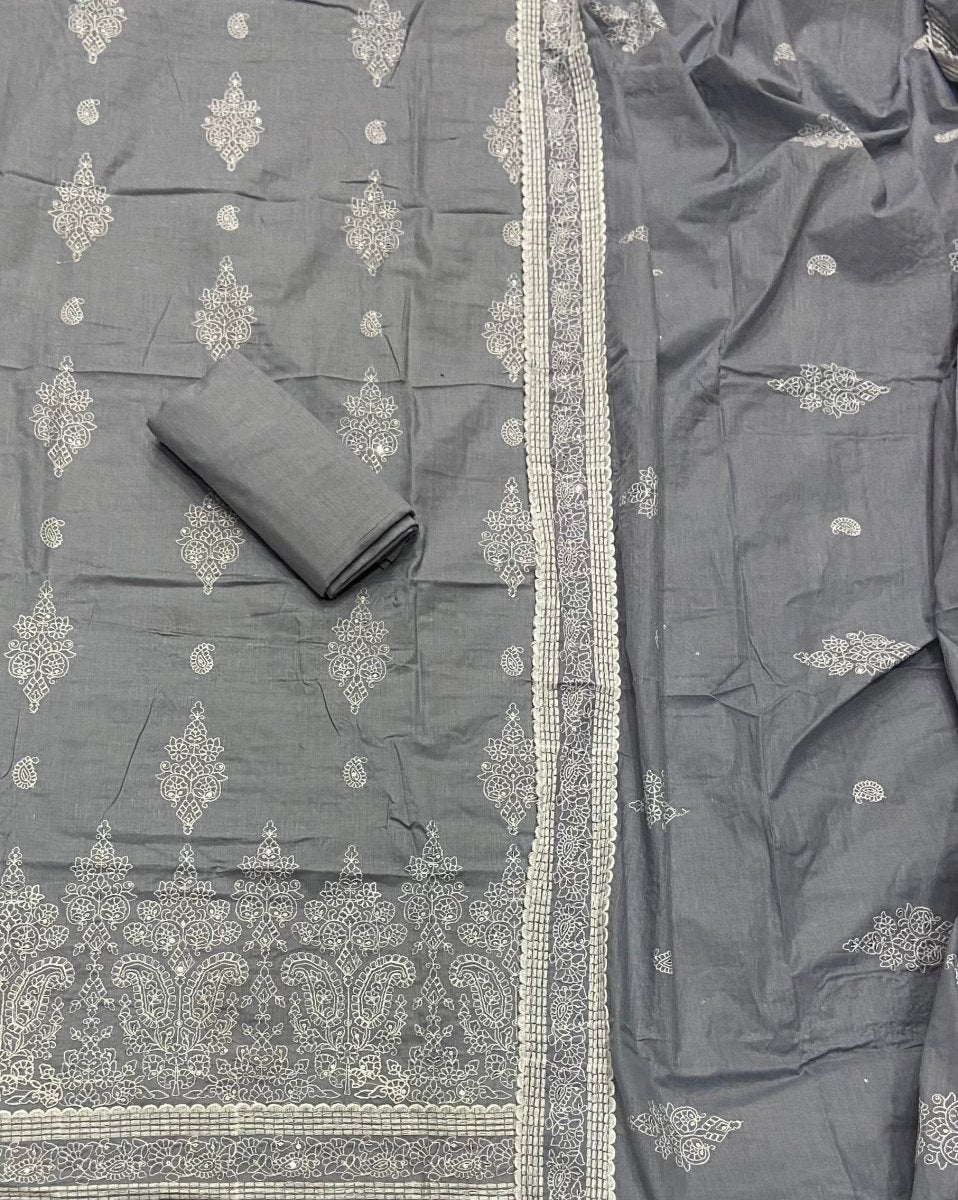 Graceful Cotton Chikankari Suit Set DN14 - Yanchi