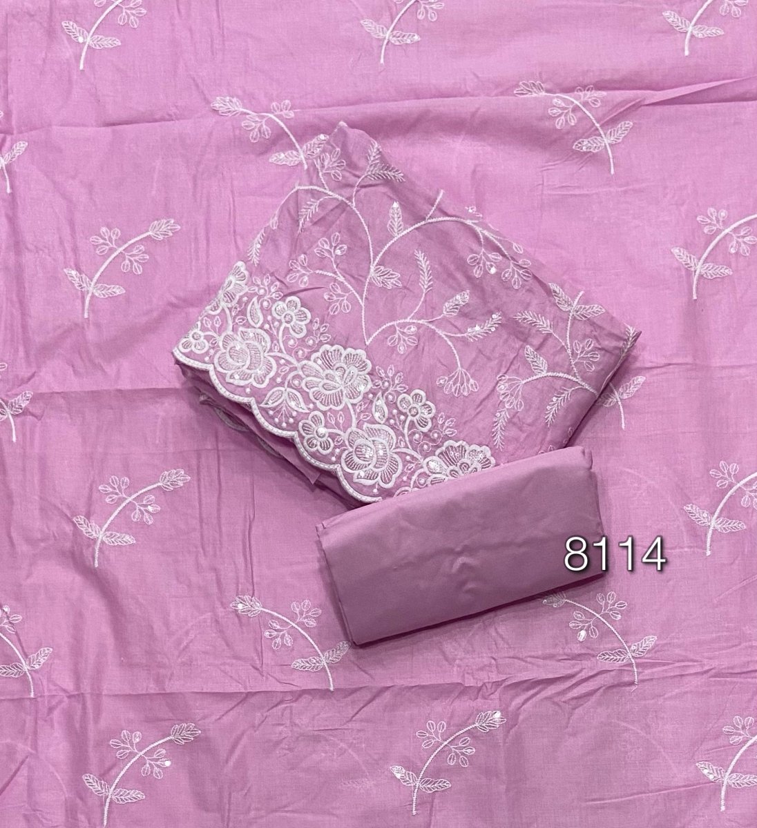 Graceful Cotton Chikankari Suit Set DN14 - Yanchi