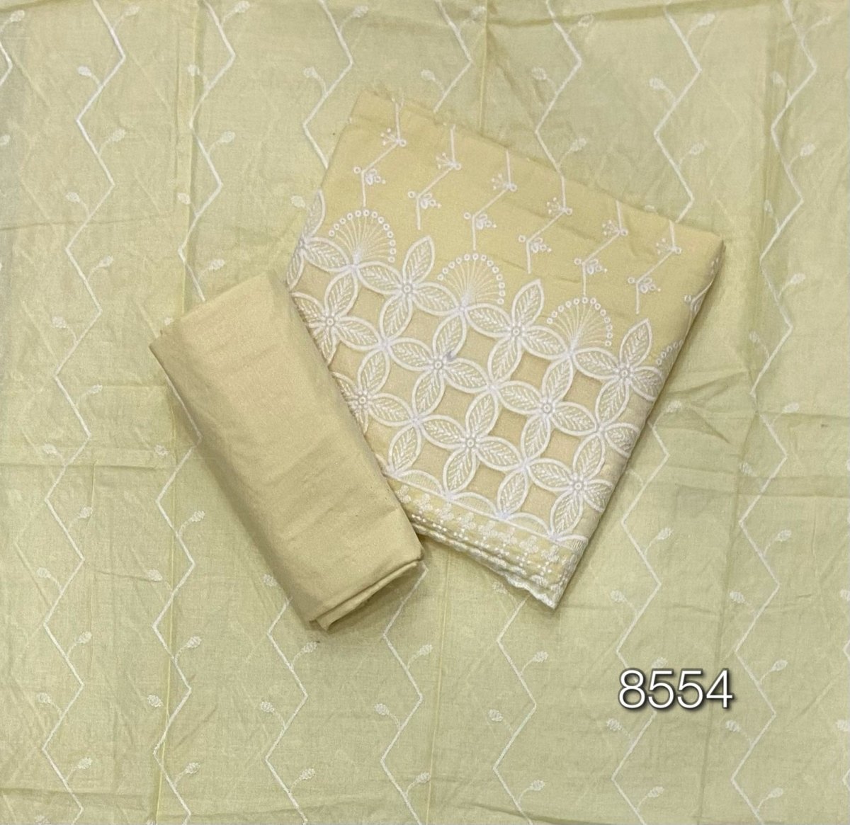 Graceful Cotton Chikankari Suit Set DN15 - Yanchi