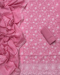 Graceful Cotton Chikankari Suit Set DN15 - Yanchi