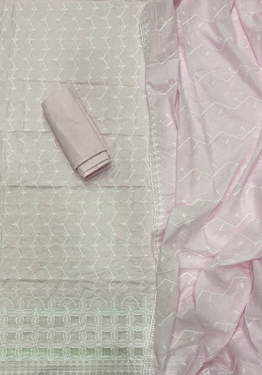 Graceful Cotton Chikankari Suit Set DN15 - Yanchi