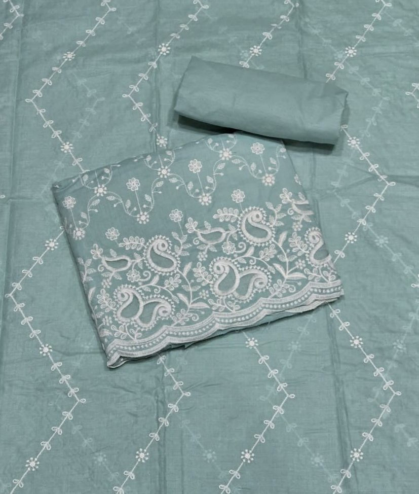 Graceful Cotton Chikankari Suit Set DN3 - Yanchi
