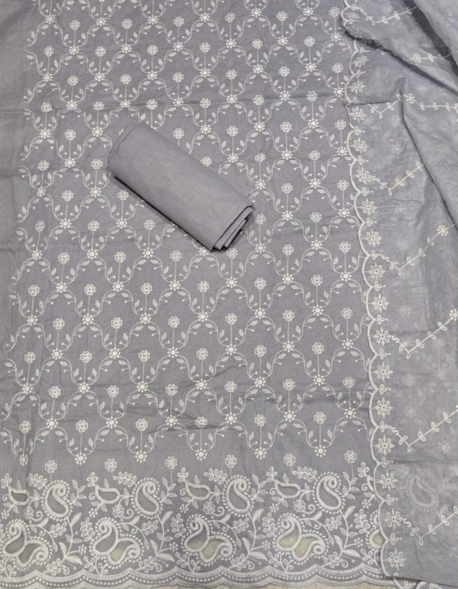 Graceful Cotton Chikankari Suit Set DN3 - Yanchi