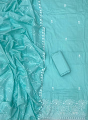 Graceful Cotton Chikankari Suit Set DN5 - Yanchi