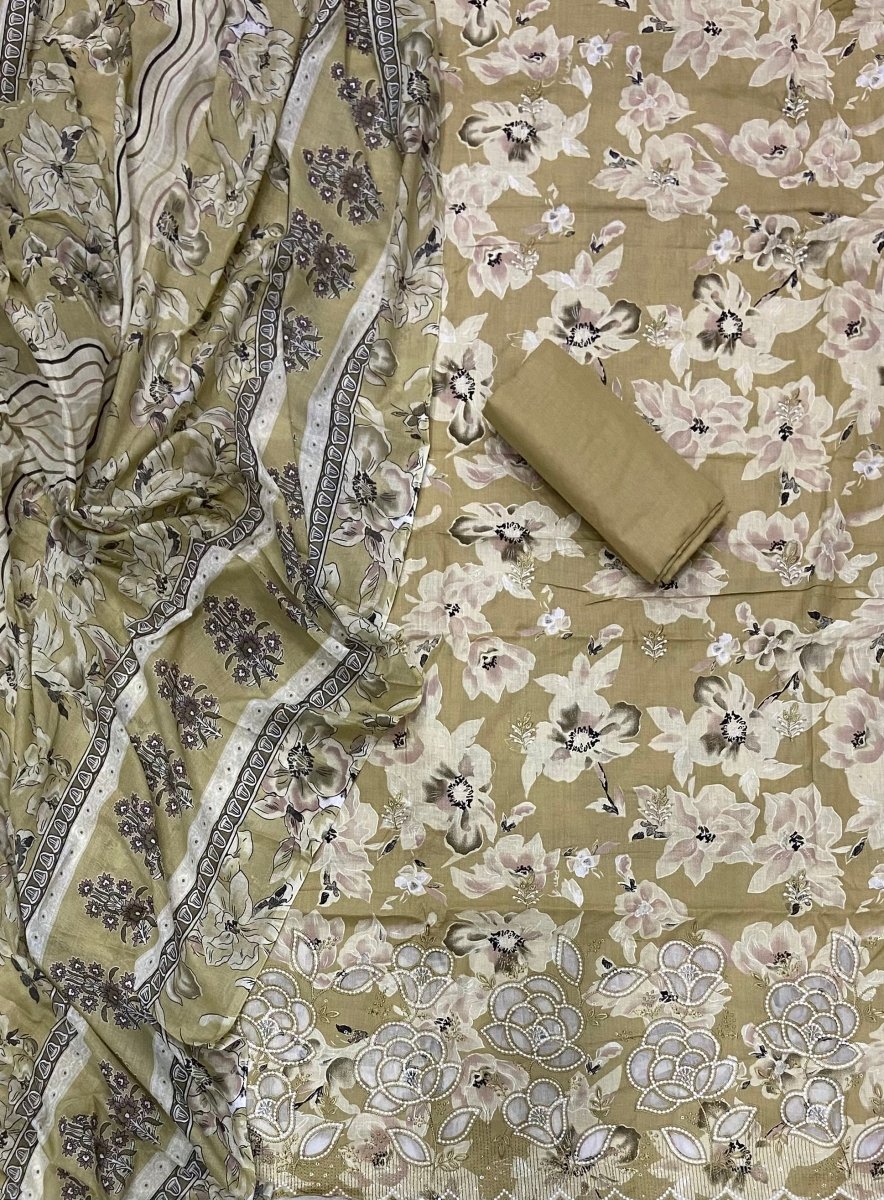 Graceful Cotton Chikankari Suit Set DN7 - Yanchi