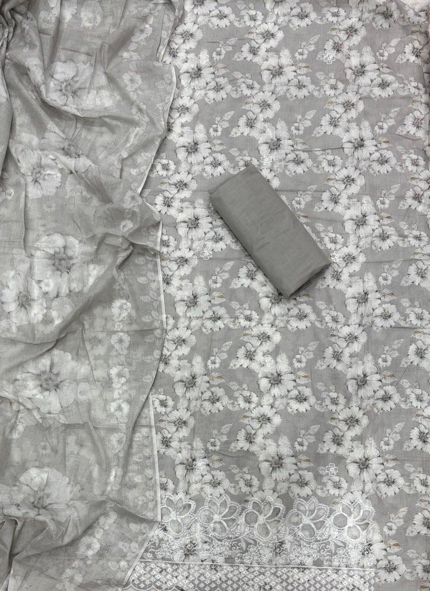 Graceful Cotton Chikankari Suit Set DN7 - Yanchi