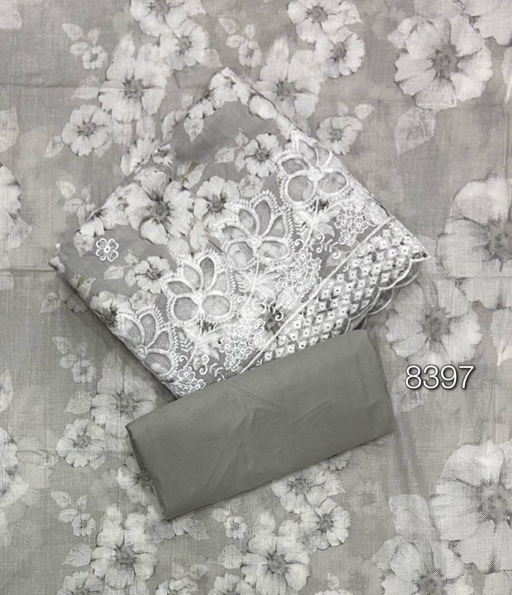 Graceful Cotton Chikankari Suit Set DN7 - Yanchi