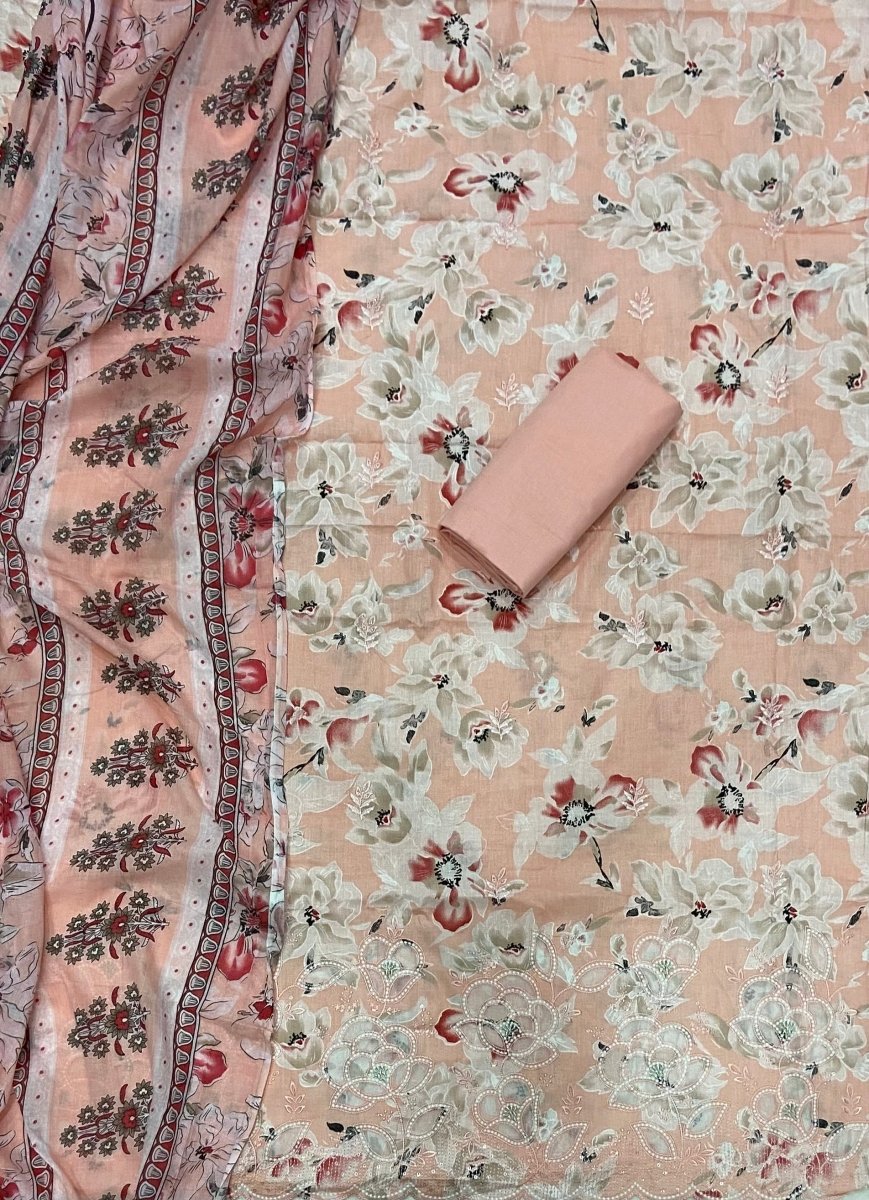Graceful Cotton Chikankari Suit Set DN7 - Yanchi