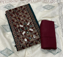 Luxury cotton Suit Set with Mirror work - Yanchi