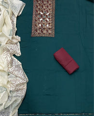 Luxury cotton Suit Set with Mirror work - Yanchi