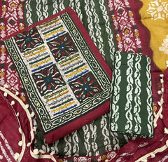 Luxury cotton Suit Set with sequence work - Yanchi