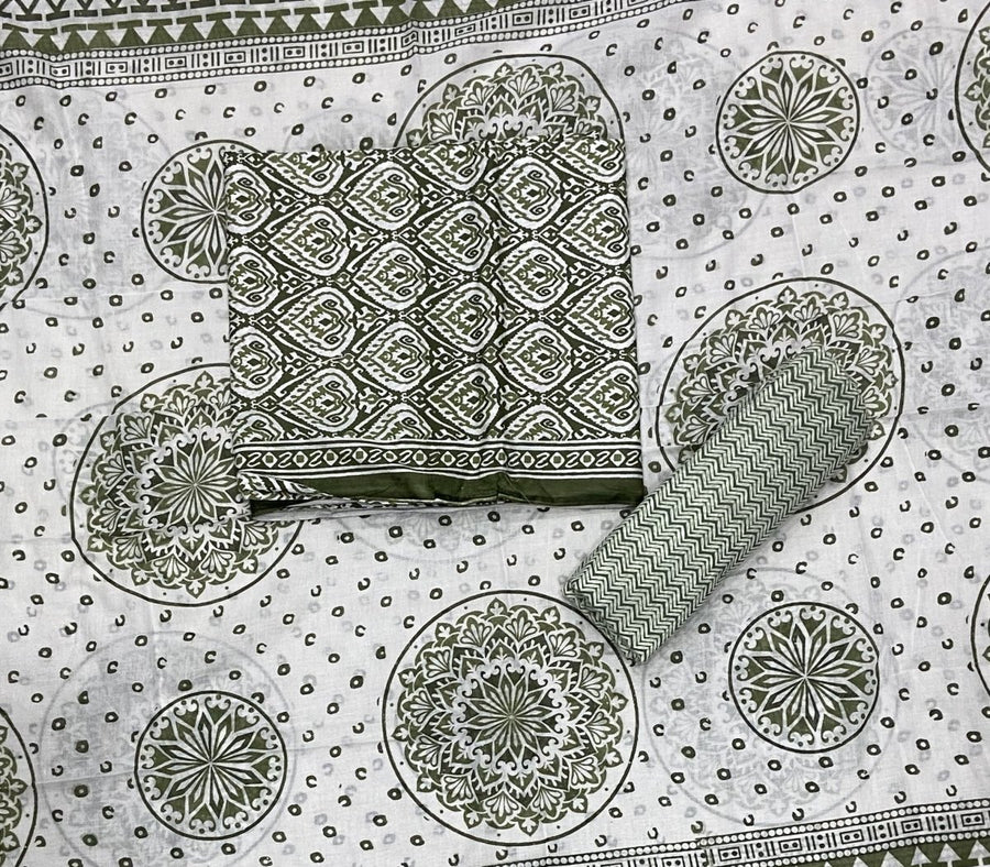 Luxury cotton Suit Set with sequence work - Yanchi