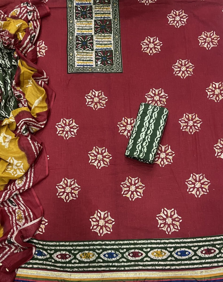 Luxury cotton Suit Set with sequence work - Yanchi