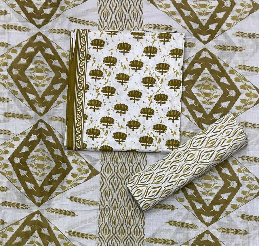 Luxury cotton Suit Set with sequence work - Yanchi