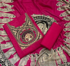Luxury cotton Suit Set with Sequence work - Yanchi